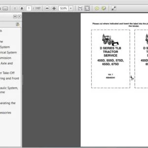 New Holland D Series TLB Tractor 455D 555D 575D 655D 675D Service Manual (40045541) NH D Series TLB - PDF Download