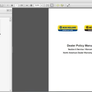 New Holland Dealer Policy Manual DPM 87056510 - PDF DOWNLOAD