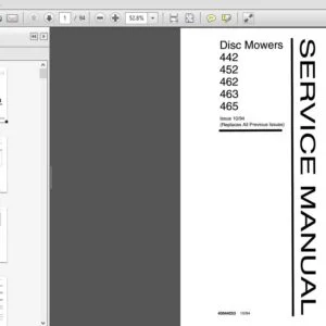 New Holland Disc Mowers 442 452 462 463 465 Service Repair Manual  (40044253) - NH Disc Mowers - PDF Download