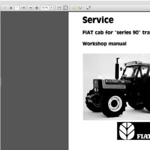 New Holland FIAT cab Series 90 Wheeled Tractors Workshop Manual (06910085) -PDF Download