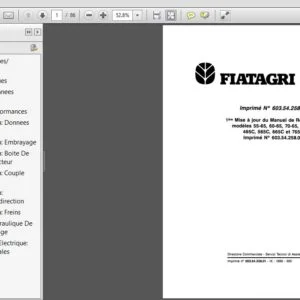 New Holland Fiat 55-75 60-75 70-75 80-75 Tractor Manual De Reparation (06910097) (French) - NH Fiat - PDF Download