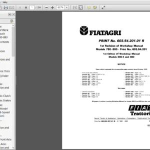 New Holland Fiat trattori 780, 780DT, 880, 880-5, 880DT, 880DT-5, 980, 980DT Service Repair Manual (06910053) New Holland Fiat - PDF Download