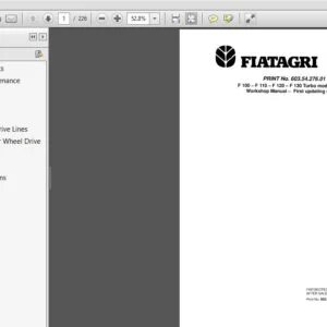 New Holland Fiattagri F100 F110 F120 F130 Service Repair Manual (06910102) - NH F100 F110 F120 F130 - PDF Download