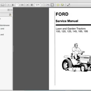 New Holland Ford 100, 120, 125, 145, 165, 195 Lawn & Garden Tractor Service Repair Manual (40010060) - PDF Download