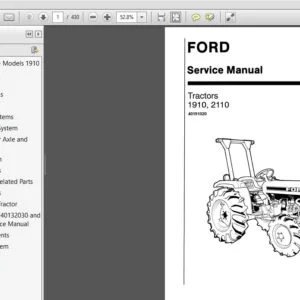 New Holland Ford 1910 2110 Tractor Service Repair Manual (40191020) - PDF Download