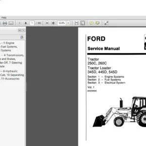 New Holland Ford 250C 260C 345D 445D & 545D Tractor Service Repair Manual (40025050) New Holland Ford - PDF Download
