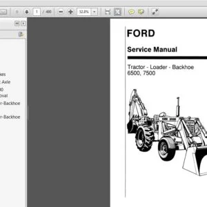 New Holland Ford 6500 7500 Tractor Loader Backhoe Service Manual (40650020) - PDF Download