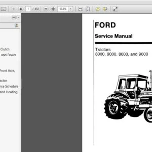 New Holland Ford 8000,9000,8600,9600 Tractors Service Repair Manual (40800020) - PDF Download