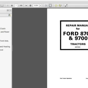 New Holland Ford 8700 9700 Tractor Service Repair Manual (40870020) - PDF Download