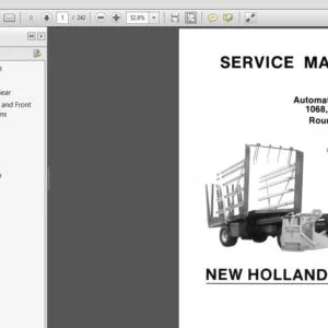 New Holland Ford Automatic Bale Wagon 1068 1069 & 1075 Round Bale Wagon 8500 Service Manual (40106841) - PDF Download