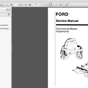 New Holland Ford Commercial Mower Implements Service Repair Manual (40100090) New Holland Ford - PDF Download
