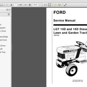 New Holland Ford LGT 14D & 16D Diesel Lawn and Garden Tractor Service Repair Manual (40001420) - NH - PDF Download