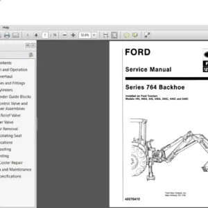 New Holland Ford Series 764 Backhoe Service Repair Manual (40076410)  New Holland Ford Series 764 - PDF Download