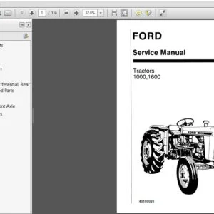 New Holland Ford Tractor 1000, 1600 Service Repair Manual (40100020) New Holland Ford - PDF Download