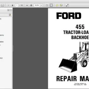 New Holland Ford Tractor Backhoe Loader 455 Service Repair Manual (40045510) New Holland Ford - PDF Download