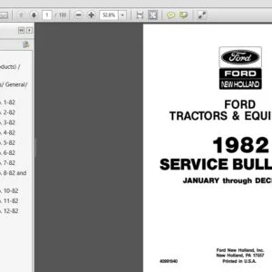 New Holland Ford Tractor & Equipment 1982 Service Bulletins (40991940) New Holland Ford - PDF Download