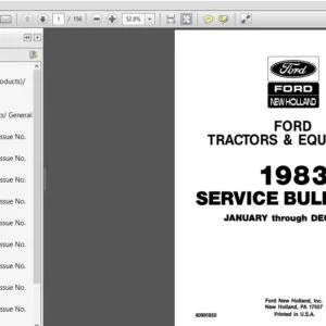 New Holland Ford Tractor & Equipment 1983 Service Bulletins (40991950) New Holland Ford Tractor - PDF Download