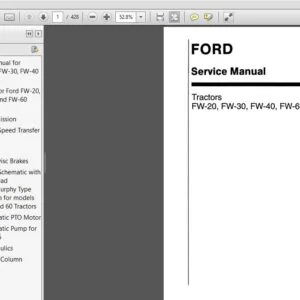 New Holland Ford Tractor FW20, FW30, FW40, FW60 Service Repair Manual  (40003040) New Holland - PDF Download