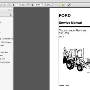 New Holland Ford Tractor-Loader-Backhoe 550 555 Service Repair Manual (40055020) - New Holland Ford - PDF Download
