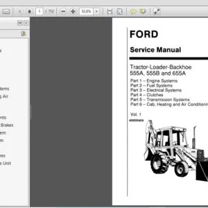 New Holland Ford Tractor-Loader-Backhoe 555A 555B & 655A Service Repair Manual (40055540) New Holland - PDF Download