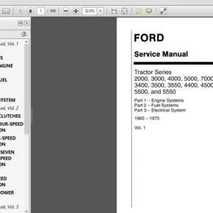 New Holland Ford Tractor Series 2000-5500 Service Repair Manual (40200050) NH Ford Series 2000-5500 - PDF Download