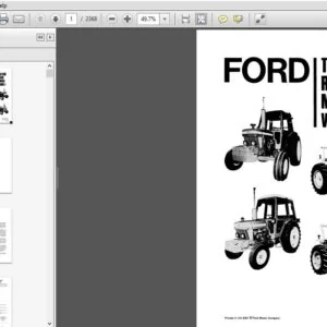 New Holland Ford Tractors Volume 1 Repair Manual (81921357) - PDF Download