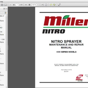New Holland Miller Nitro Sprayer 4000 Series Models Repair Manual (21-47116) New Holland Miller - PDF Download