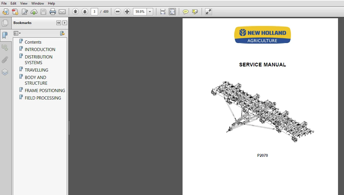 New Holland P2070 Precision Air Hoe Drill Service Repair Manual (87492450) - PDF Download - Image 2