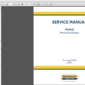 New Holland PS2045 Mechanical-Seeder Service Repair Manual(47918066) New Holland PS2045 - PDF Download