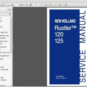 New Holland Rustler 120 125 Service Manual - PDF DOWNLOAD