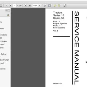 New Holland Series 10 Series 30 Tractor Service Repair Manual (40001020) - PDF Download