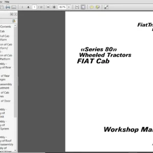 New Holland Series 80 Wheeled Tractor Fiat Cab Service Repair Manual (06910060) New Holland Series 80 - PDF Download