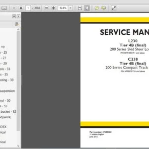 New Holland Skid Steer Compact Track Loader C238  L230 Series Tier 4B final Service Manual 47685160 - PDF DOWNLOAD
