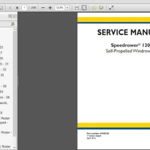 New Holland Speedrower® 130 Self-Propelled Windrower Service Repair  Manual (47698328) New Holland - PDF Download
