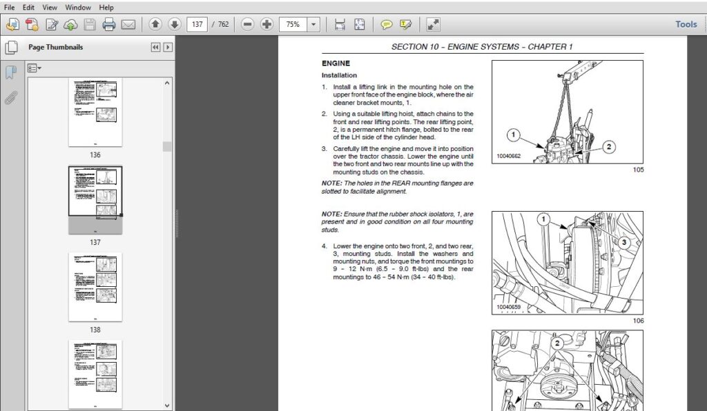 New Holland T1010, T1030, T1110 Service Repair Manual (87739173) New ...