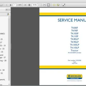 New Holland T4.80F T4.90F T4.100F T4.110F T4.80LP T4.90LP T4.100LP T4.110LP Tractor Service Manual - PDF Download