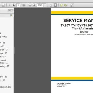 New Holland T4.80V T4.90V T4.100V T4.110V Tier 4A (interim) Tractor Service Manual (51526023) - PDF Download