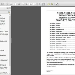 New Holland T4020, T4030, T4040, T4050 Service REPAIR MANUAL (87758551) New Holland T4020 - PDF Download