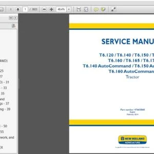 New Holland T6.120  T6.140 T6.150 T6.155 T6.160 T6.165 T6.175 T6.140 T6.150 T6.160 AutoCommand Tractor Service Manual-Download