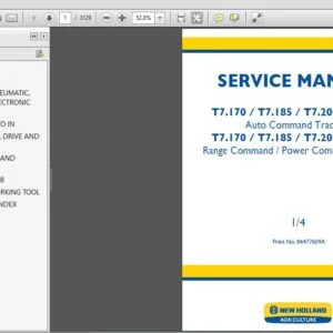 New Holland T7.170 T7.185 T7.200 T7.210 Auto, Power & Range Command Service Manual - PDF Download