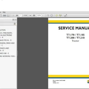 New Holland T7.170 T7.185 T7.200 T7.210 Tractor Service Manual (84479148A) - PDF Download