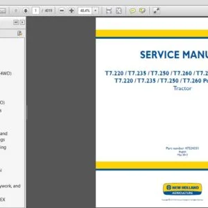 NEW HOLLAND  T7.220 T7.235 T7.250 T7.260 T7.270 Auto Command T7.220 T7.235 T7.250 T7.260 Power Command Tractor 47524331 - PDF DOWNLOAD
