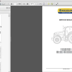 New Holland T7.240 T7.245 Tractor Service Manual (84417654A) - PDF Download