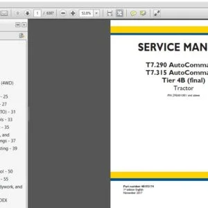 New Holland T7.290 T7.315 AutoCommand Service Repair Manual (48193174) - New Holland T7.290 T7.315 - PDF Download