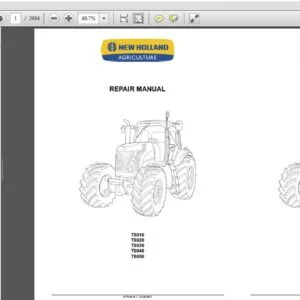 New Holland T8010 T8020 T8030  T8040 T8050 Service Repair Manual (87754618) New Holland T8010 T8020 - PDF Download