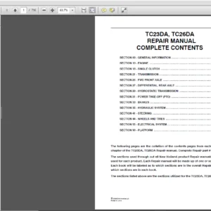 New Holland TC23DA TC26DA Tractors Service Repair Manual (87367140) - PDF Download