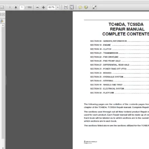 New Holland TC48DA TC55DA Tractor Service Repair Manual (87357371) - PDF Download