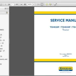 New Holland TD4020F TD4030F TD4040F Tractor Service Repair Manual (48064955) - New Holland TD4020F - PDF Download