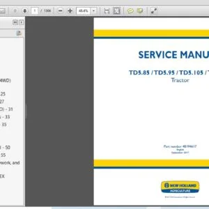 New Holland TD5.85 TD5.95 TD5.105 TD5.115 Tractor Service Repair Manual (48194617) - New Holland - PDF Download
