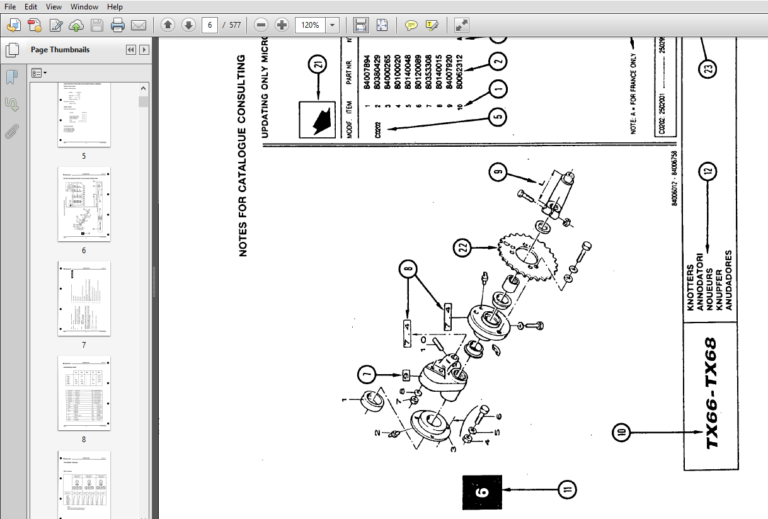 New Holland TF76, TF78 Combine Service Repair Manual (6046401600) New ...